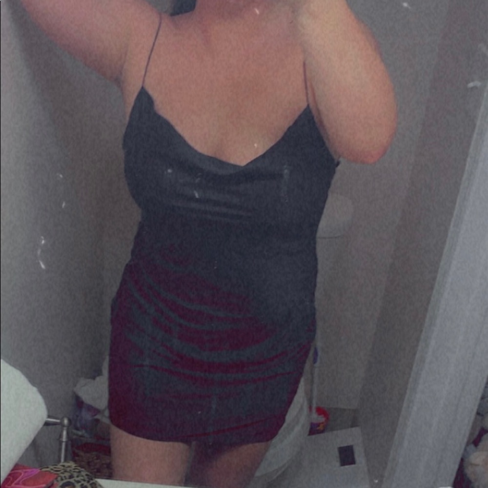 Black slip dress